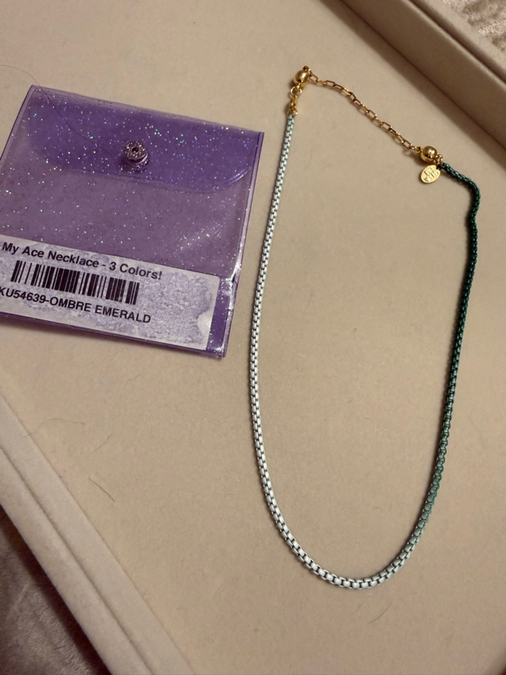 By Alexa Rae - Ombre Emerald Green and White